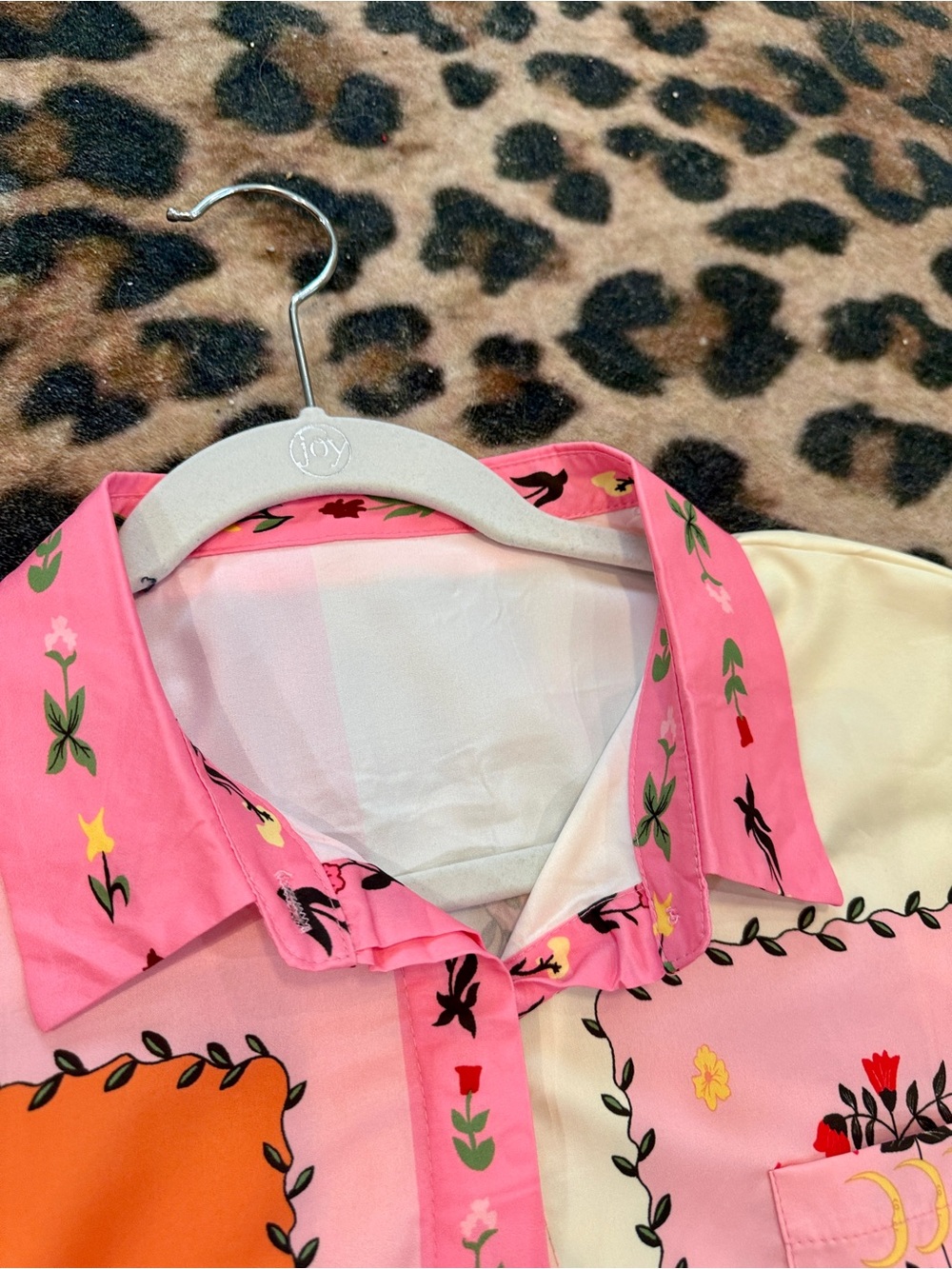 Embroidered Pastel Two-Piece Set — Pink, Cream & Lavender - Picture 4 of 7